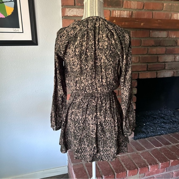 Rails Jasmine Tiered Mini Dress in Olive Static Sz XXS - Picture 6 of 9